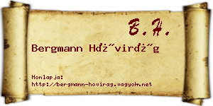 Bergmann Hóvirág névjegykártya